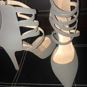 Suede Gray Heels